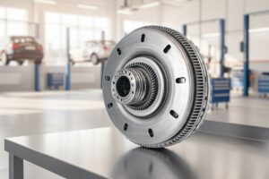 Блок мокрого сцепления DSG 7 DQ381 на верстаке — замена сцепления VW Talagon